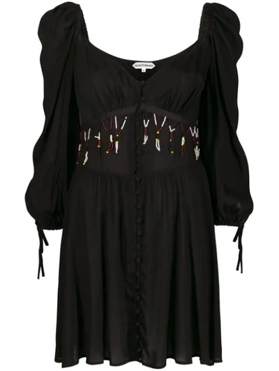 Giacobino Cdc Mini Dress W Fringes In Black