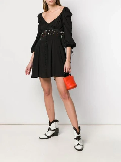 Giacobino Cdc Mini Dress W Fringes In Black