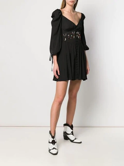 Giacobino Cdc Mini Dress W Fringes In Black