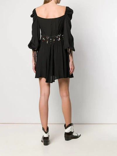 Giacobino Cdc Mini Dress W Fringes In Black