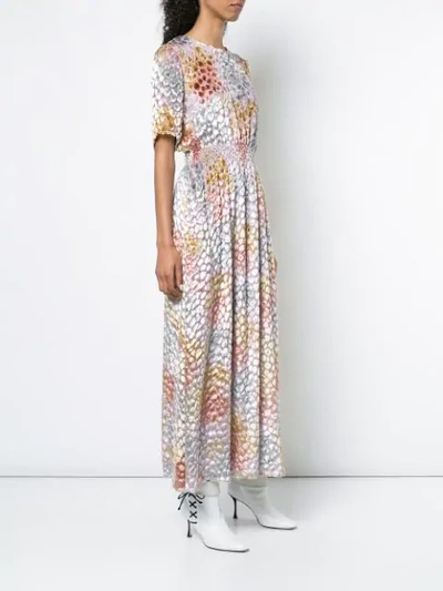Shop Adam Lippes Painted Smocked Maxi Dress - White