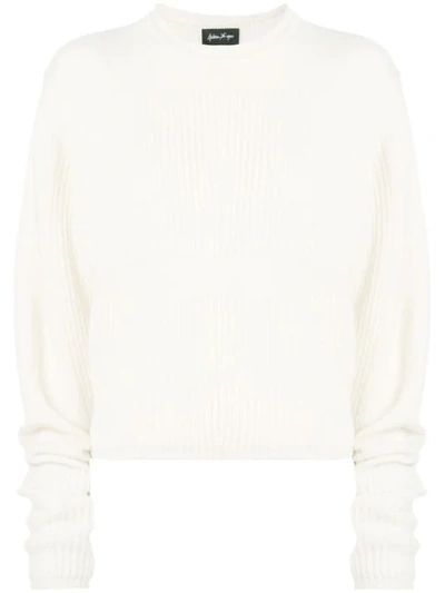 Shop Andrea Ya'aqov Cropped Jumper - White