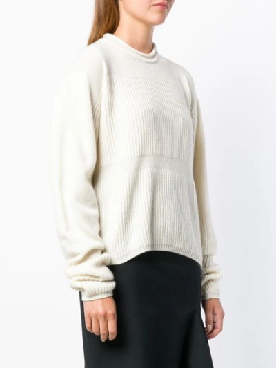 Shop Andrea Ya'aqov Cropped Jumper - White