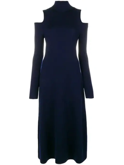 Shop Gabriela Hearst Silveira Knitted Dress In Blue