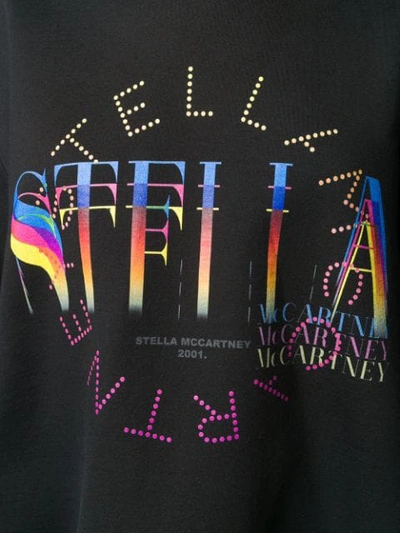 Shop Stella Mccartney Logo Print Hoodie In Black