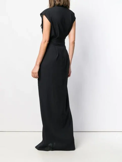 Shop Balmain Tie-waist Dress In Black