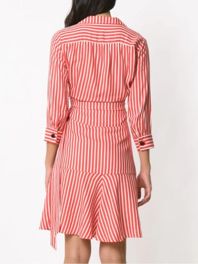 Shop Adriana Degreas Italia Striped Shirt In Red