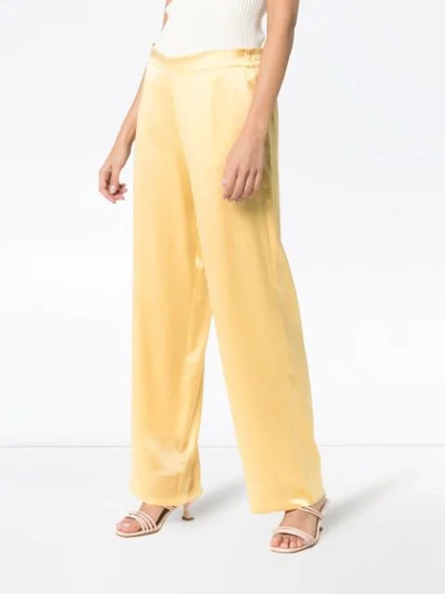 Shop Asceno Hose Im Pyjama-stil In Yellow