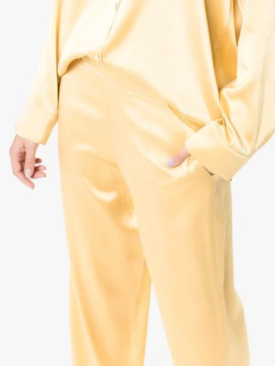 Shop Asceno Hose Im Pyjama-stil In Yellow