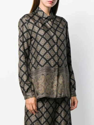 Shop Etro All-over Print Shirt In 1 Black