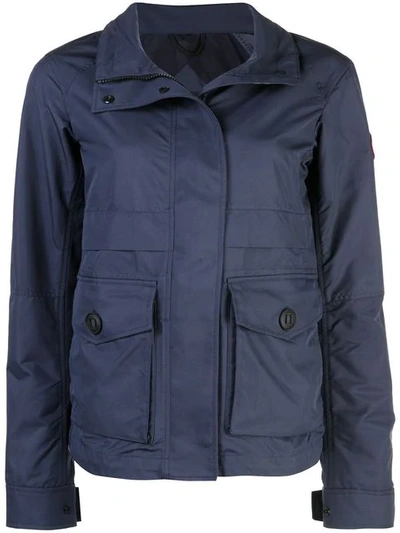 Shop Canada Goose Hooded Zipped Jacket - Blue