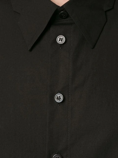 Shop Yohji Yamamoto Long Button-up Shirt In Black