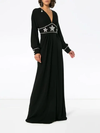 Gucci Star Embellished Maxi Dress In Black | ModeSens