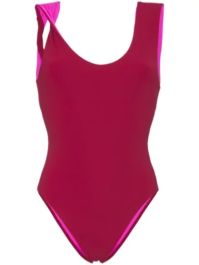 Shop Araks Robin Twist Strap Swimsuit - Red