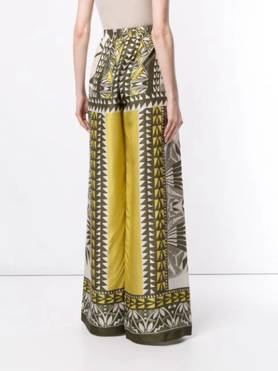 ALBERTA FERRETTI PRINTED PALAZZO PANTS - 绿色