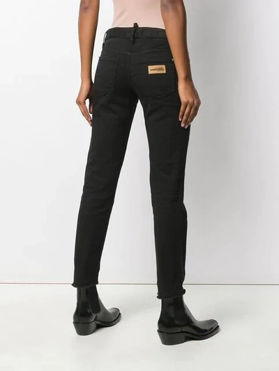 Shop Dsquared2 Twist Jeans In Black