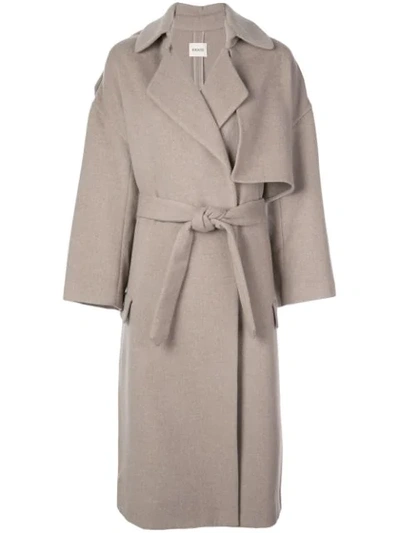 Shop Khaite Oversized Trench Coat In Grey