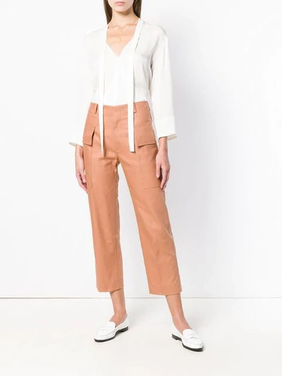 Shop Sofie D'hoore Cargo Cropped Trousers In Pink