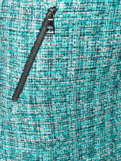 Shop Karl Lagerfeld A-line Tweed Skirt In Blue