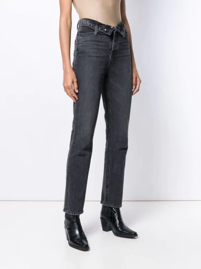 Shop Alexander Wang Open Front Jeans - Black