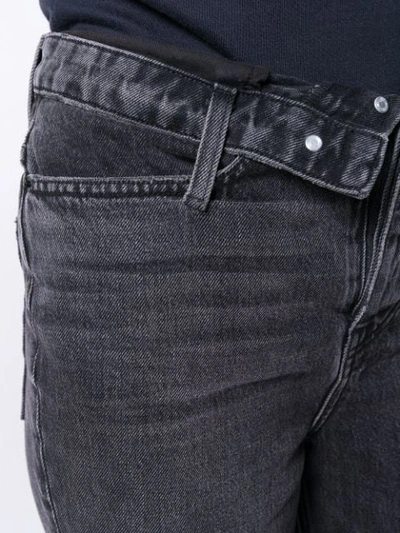 Shop Alexander Wang Open Front Jeans - Black