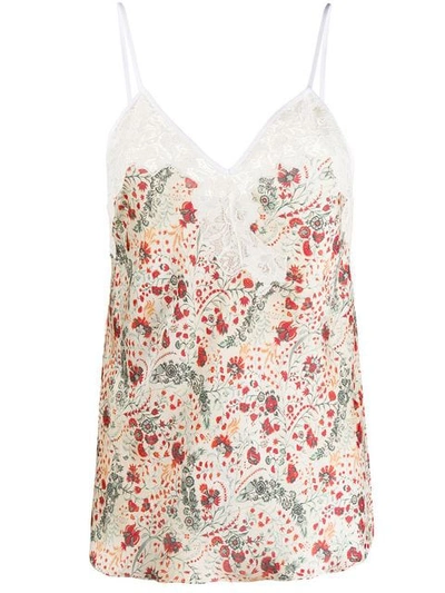 Shop Paco Rabanne Floral Camisole In Neutrals