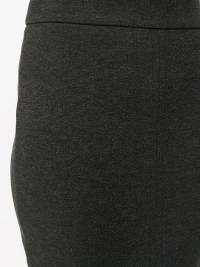 Shop Peserico Front Slit Skirt In Grey