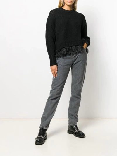 Shop Philosophy Di Lorenzo Serafini Embellished Loose-fit Jumper In Black