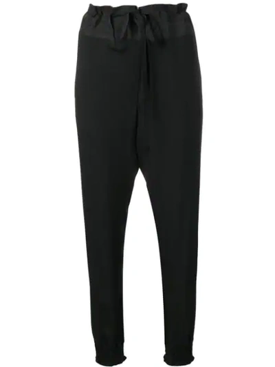 Shop Ann Demeulemeester Casual Tapered Trousers In Black