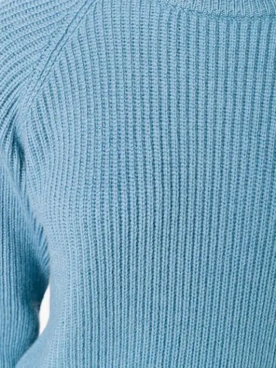 Shop Cristaseya Ribbed Sweater In Blue