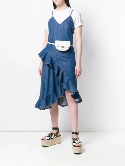længst eksotisk komme ud for Kenzo Frilled Denim Dress In Blue | ModeSens