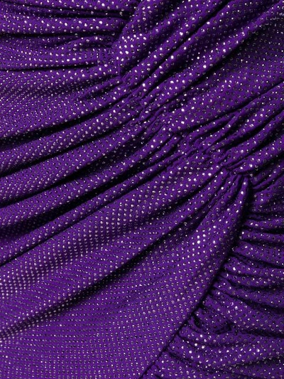 Shop Alexandre Vauthier Rhinestone Embellished Skirt In Purple