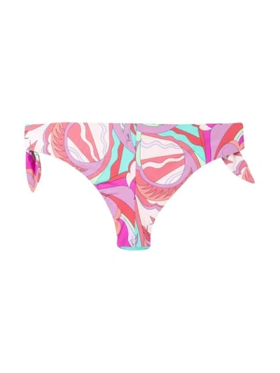Shop Emilio Pucci Side Ties Bikini Bottoms In Pink