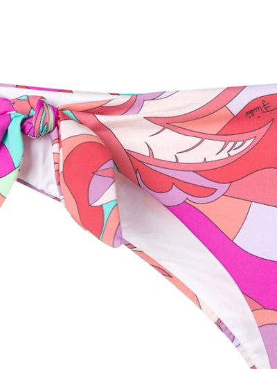Shop Emilio Pucci Side Ties Bikini Bottoms In Pink