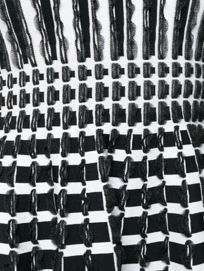 Shop Antonino Valenti Ruffle Details Striped Dress In Black