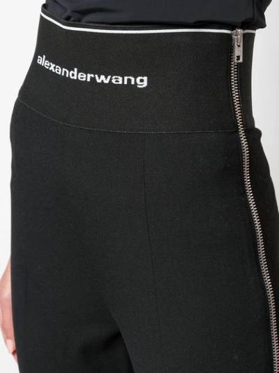 Shop Alexander Wang Logo Leggings In Black