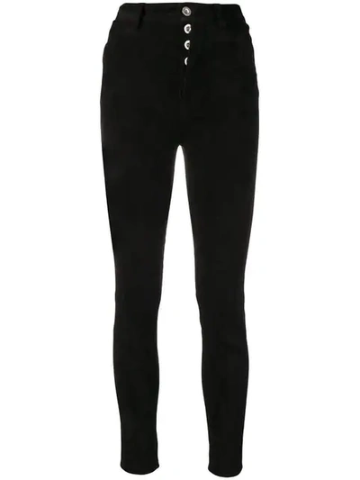 Shop Ben Taverniti Unravel Project Skinny Suede Jeans In Black