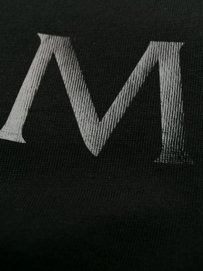 Shop Moncler Printed Logo T-shirt In Black