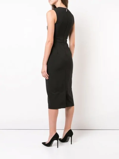 Shop Jason Wu Collection Sequin Detailing Fitted Dress In Black