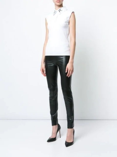 Marc Cain Leggings In Lederoptik In Black