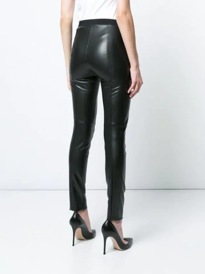 Marc Cain Leggings In Lederoptik In Black