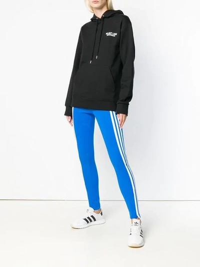 Shop Adidas Originals Three Stripe Leggings In Blue