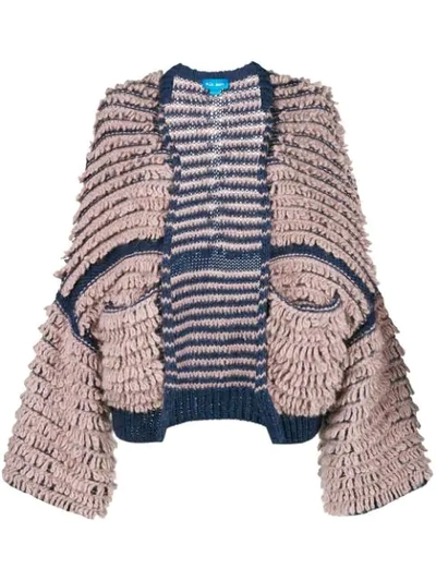 Shop M.i.h. Jeans Shaggy Loop Cardigan In Blue