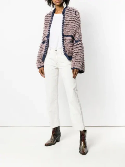 Shop M.i.h. Jeans Shaggy Loop Cardigan In Blue