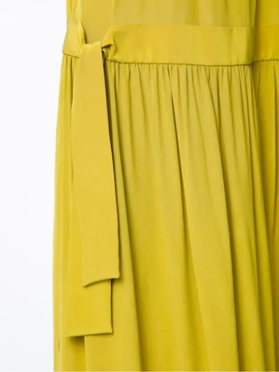 Shop Adriana Degreas Silk Maxi Skirt In Yellow