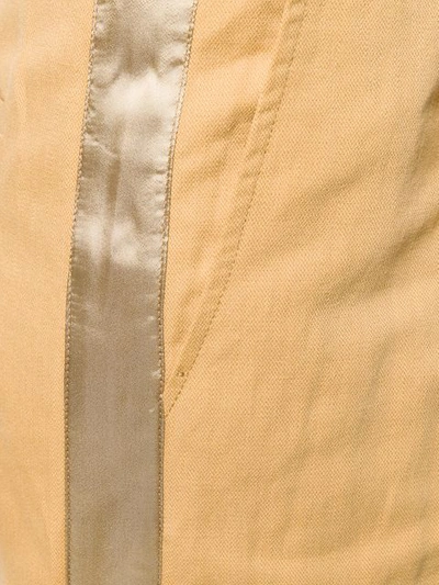 Shop Forte Forte Side Panel Wide Leg Trousers In Yellow