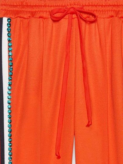 Shop Gucci Technical Jersey Jogging Pant - Orange
