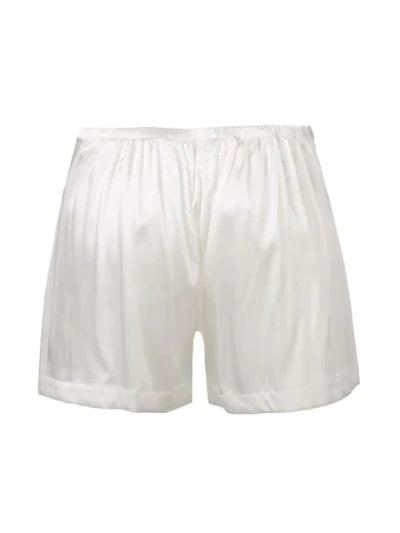 Shop La Perla Reward Silk Night Shorts In White