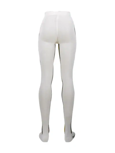 Shop Calvin Klein 205w39nyc Side Stripe Tights In White