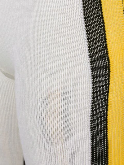 Shop Calvin Klein 205w39nyc Side Stripe Tights In White